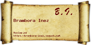 Brambora Inez névjegykártya